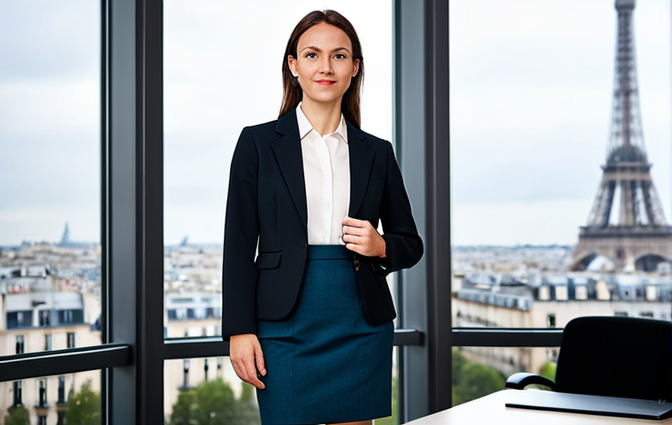 의식적 선택 훈련과 지속 가능한 변화 - Professional Portrait**
A confident businesswoman in a tailored blazer and modest skirt, standing i...